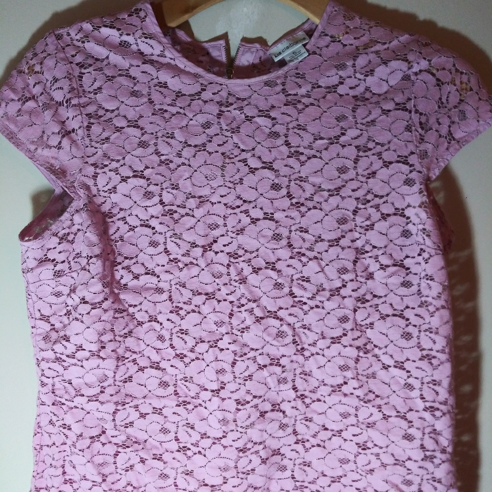 Liz Claiborne Floral lavendar Print Blouse.
